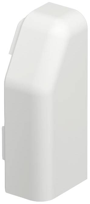 Ein weißes, rechteckiges Kunststoffobjekt mit abgerundeten Kanten, möglicherweise Teil eines Heim- oder Elektronikzubehörs.