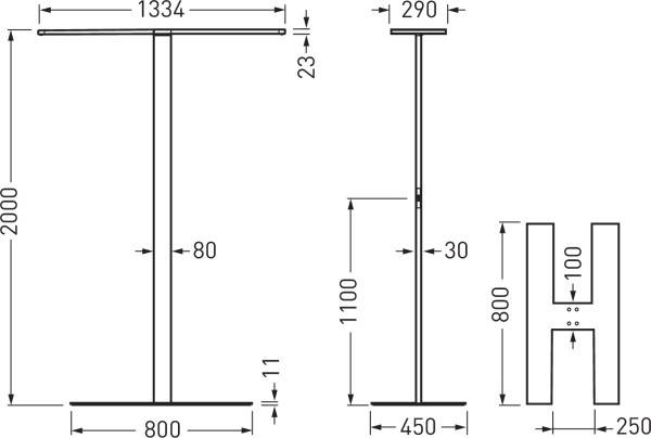 Trilux LuceoS S-T #7701451 7701451 LED-Stehlampe LED ohne 216 W Silber