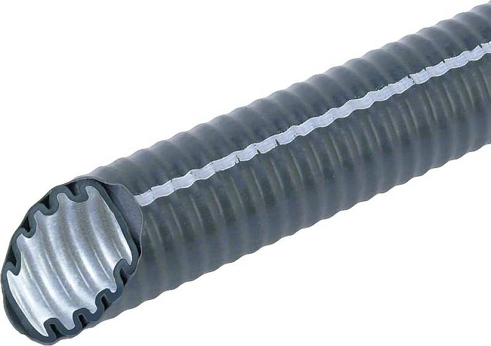 Fränkische Rohrwerke 25510032 FFKuS-EM-F-LS0H 32sw Wellrohr Schwarz 23.1mm 25m