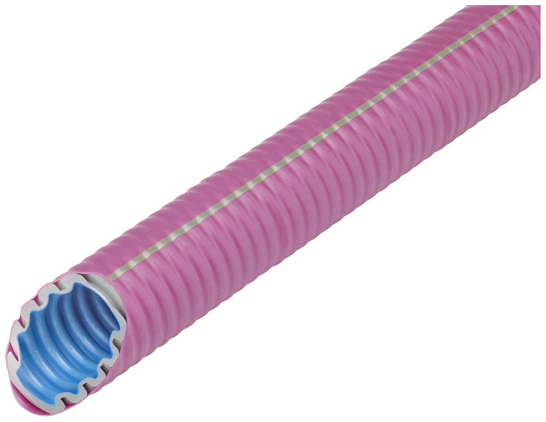 Fränkische Rohrwerke 25612016 FFKuS-EMF105co2ntr16 Wellrohr Magenta 9.9mm 50m