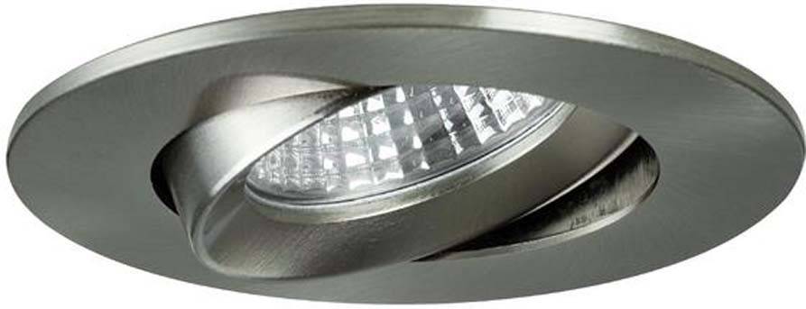 Brillante LED-Wandleuchte mit gebürstetem Metallgehäuse und modernem, geschwungenem Design. Ideal für zeitgenössische Innenräume.
