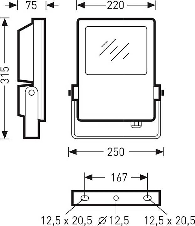 Trilux Combi30-RB8R#6960040 6960040 LED-Flutlichtstrahler 56 W Leuchtfarben: Weiß