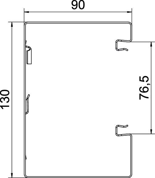 OBO Bettermann 6277500 Brüstungskanal (L x B) 2000mm x 130mm 1 St. Weiß