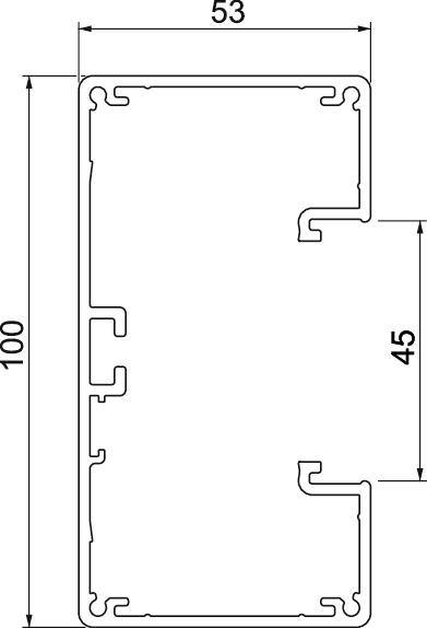OBO Bettermann 6112403 Brüstungskanal (L x B) 2000mm x 100mm 1St.