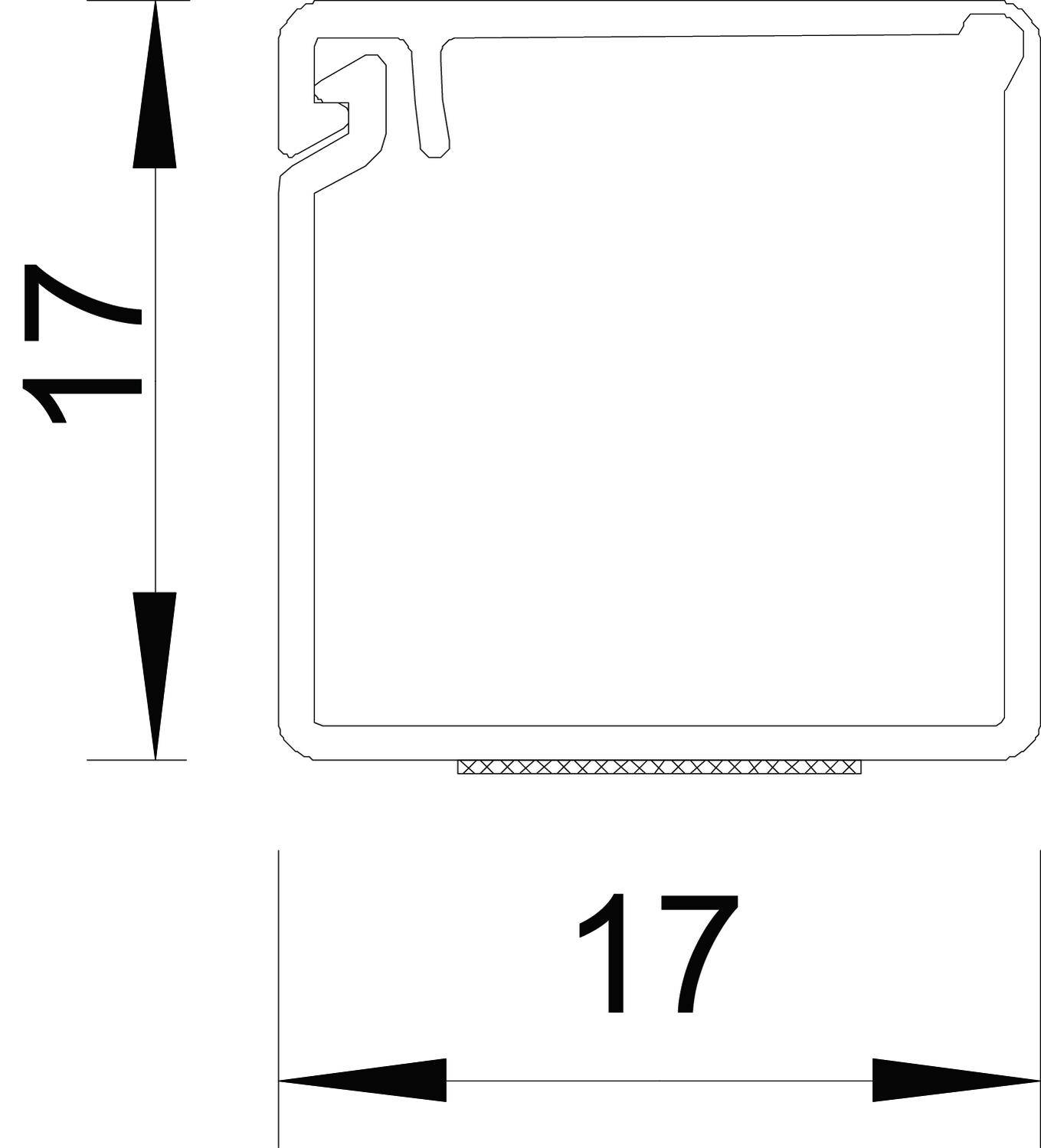 OBO Bettermann 6150292 Kabelkanal (L x B x H) 2000 x 17 x 17mm 1 St. Weiß