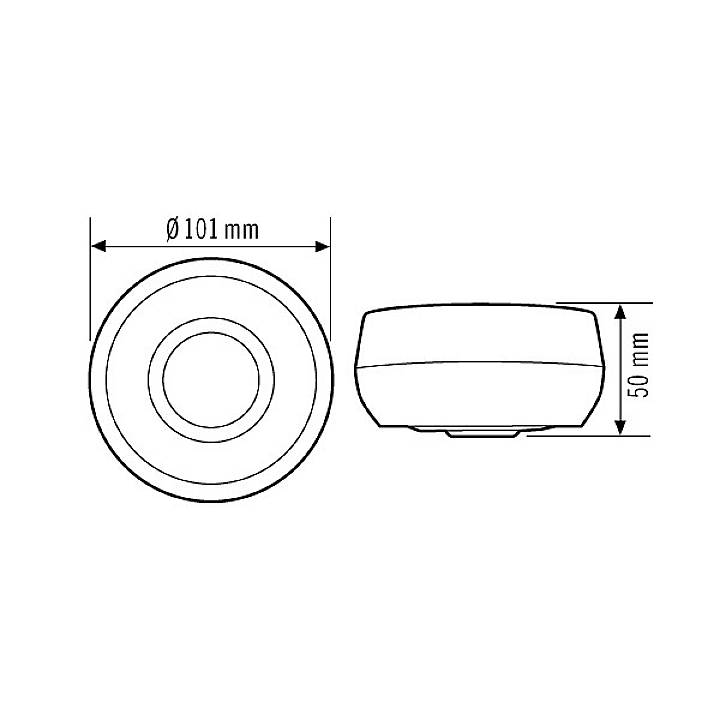 ESYLUX EB10431302 Decke, Aufputz Decken-Präsenzmelder 360° Weiß IP54