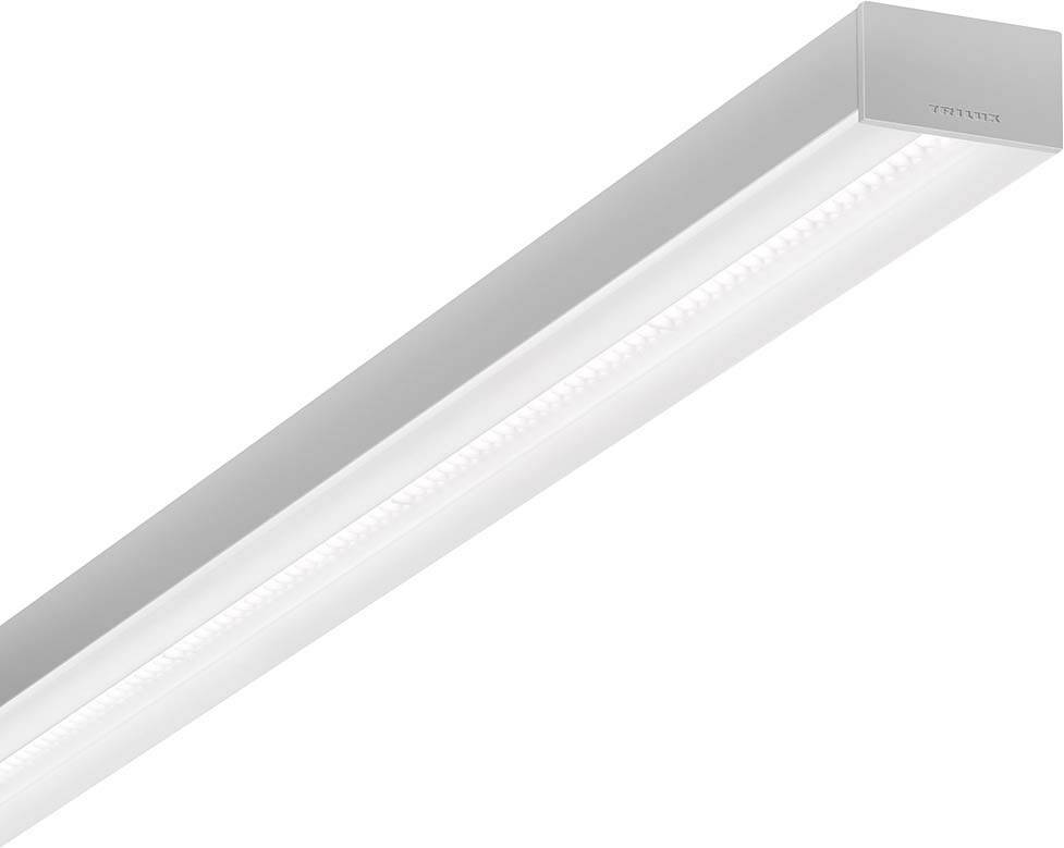 Weiße lineare LED-Deckenleuchte mit schmalem, langem Design. Ideal für moderne Innenraumbeleuchtung.