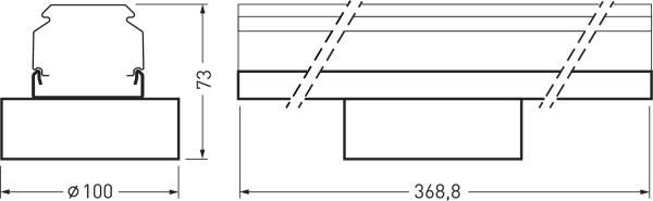 Trilux 7341700 7650 Fixpoint L37 03 Hochvolt-Schienensystem-Komponente Silber