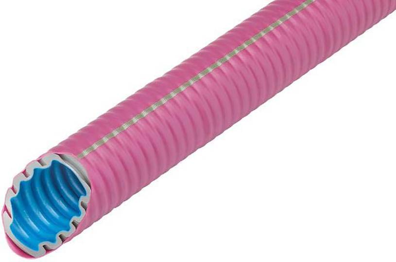 Fränkische Rohrwerke 25612025 FFKuS-EMF105co2ntr25 Wellrohr Magenta 17.4mm 50m