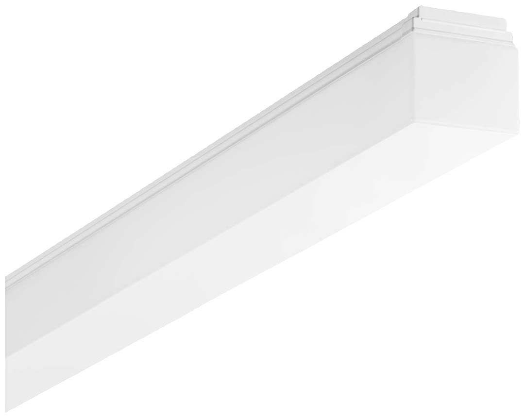 Weiße lineare LED-Deckenleuchte mit schlichtem Design für moderne Innenräume. Ideal zur gleichmäßigen Raumausleuchtung.