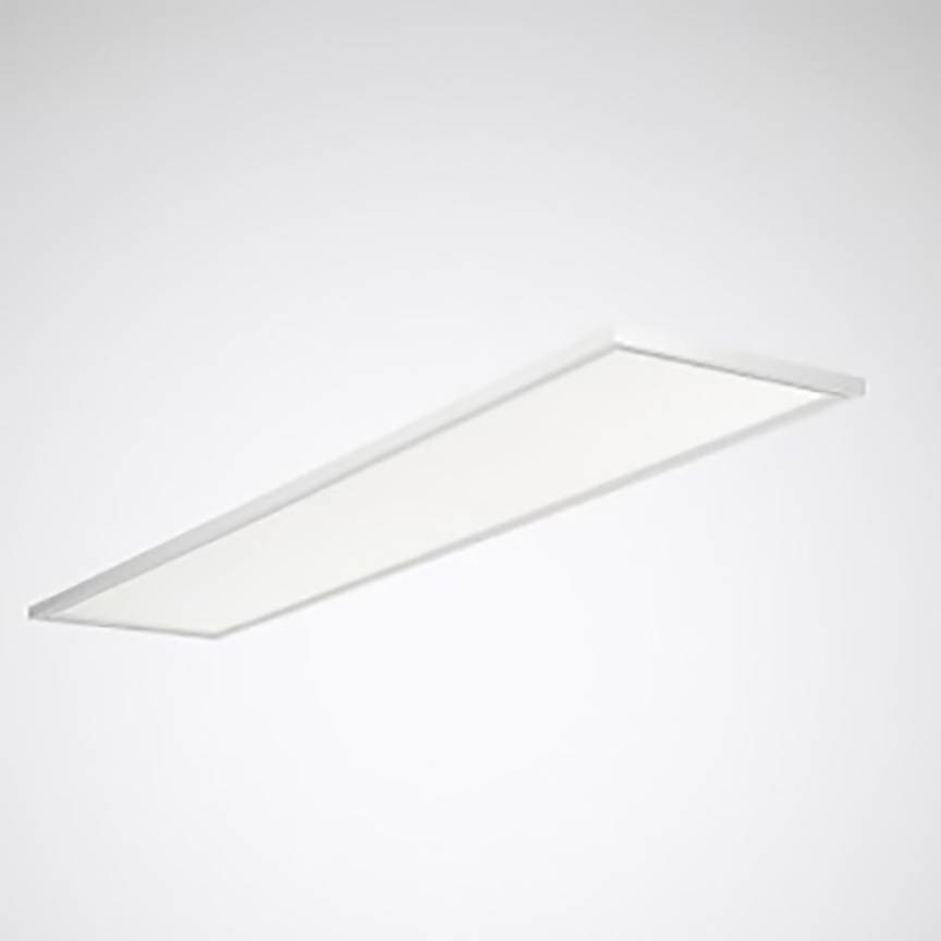 Rechteckige Deckenleuchte mit schlichtem, modernem Design; gleichmäßige Lichtverteilung, geeignet für Büros oder Wohnräume.