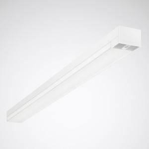 Langes LED-Lichtpaneel, weiß, in einem modernen, minimalen Design; geeignet für Büroräume oder Arbeitsbereiche.