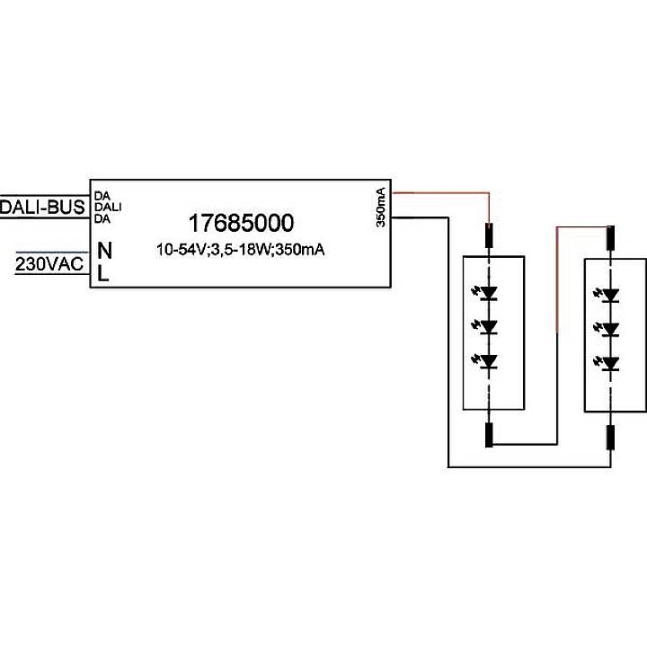 Brumberg 17685010 LED-Trafo 18W 350mA 10 - 54V dimmbar 1St.
