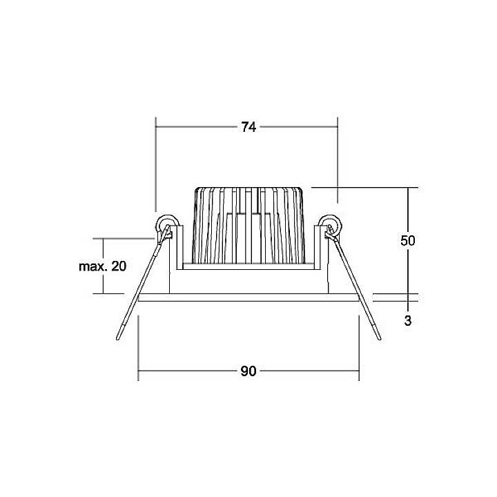 Brumberg 39453153 39453153 LED-Einbauleuchte LED 6W Nickel