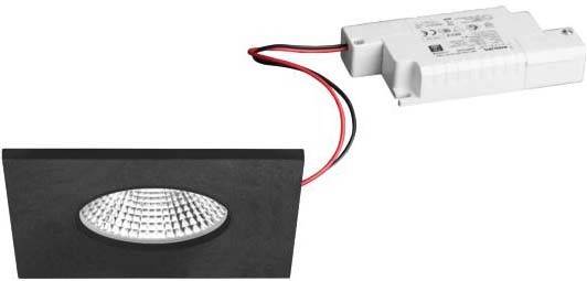 LED-Lichtsensor mit kreisförmigem Erkennungselement, verbunden mit einem rechteckigen, weißen Steuergerät und schwarzen Kabeln.