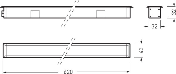 Trilux AltigoG260 #6972050 6972050 Bodeneinbauleuchte ohne LED 18W Anthrazit