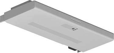 Metallträger mit Beschriftung 'U-SCHALE'; rechteckige Vertiefung in der Mitte, mehrere Bohrlöcher sichtbar.