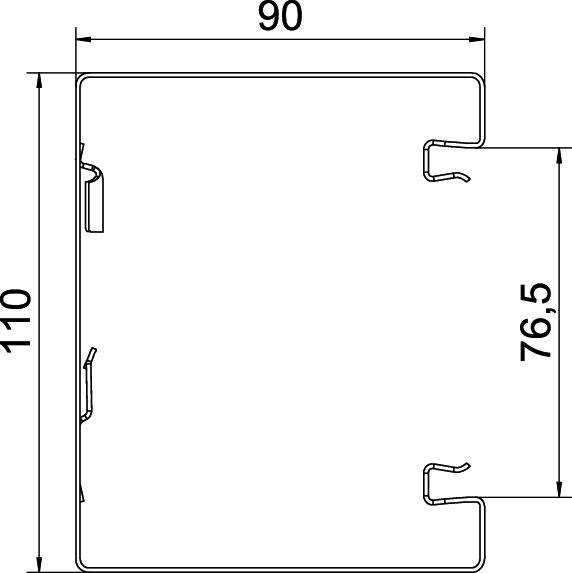OBO Bettermann 6277100 Brüstungskanal (L x B) 2000mm x 110mm 1 St. Weiß