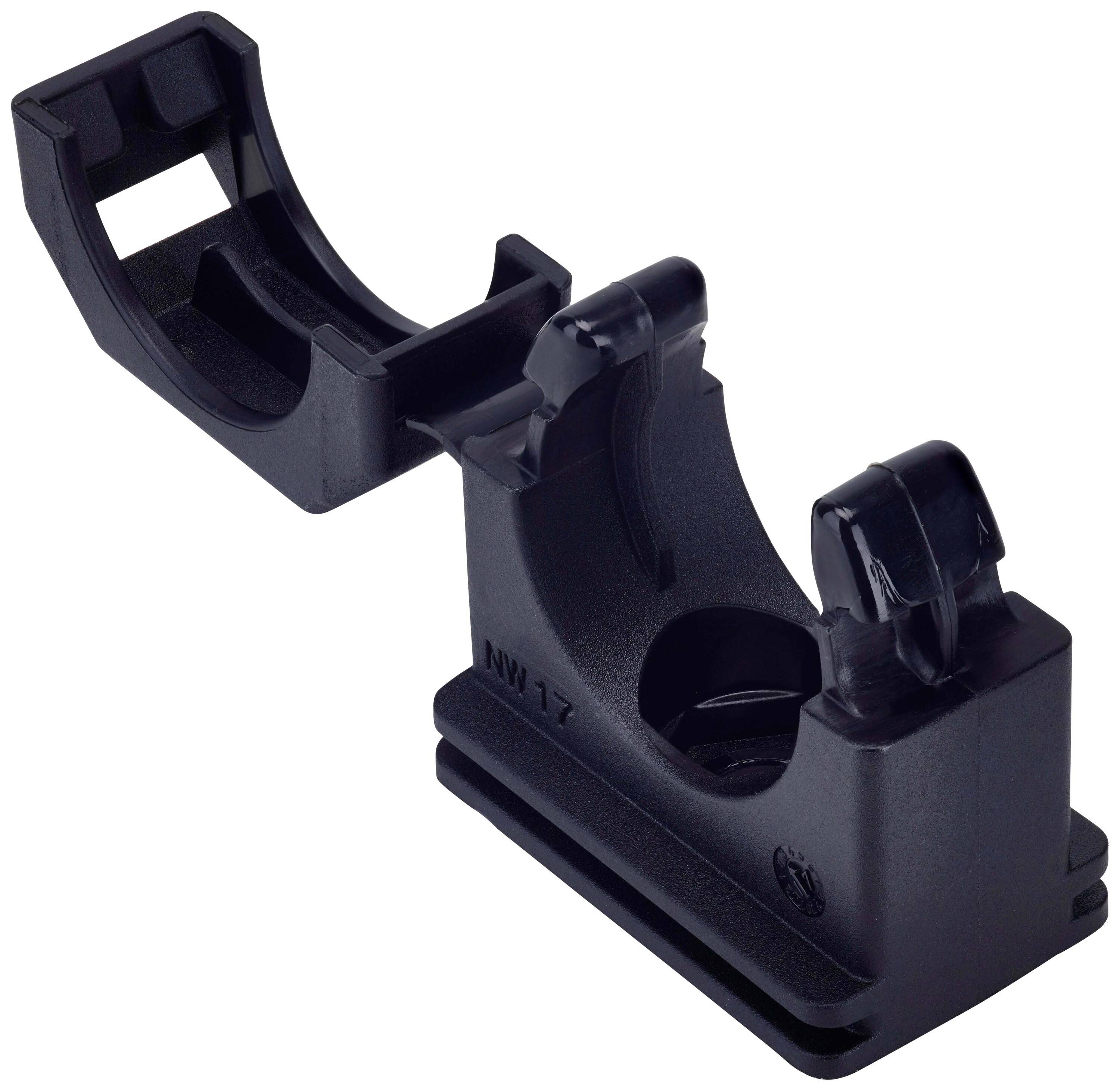 Fränkische Rohrwerke 4892122100 COPA-S-36B Schlauchhalter Schwarz 4St.