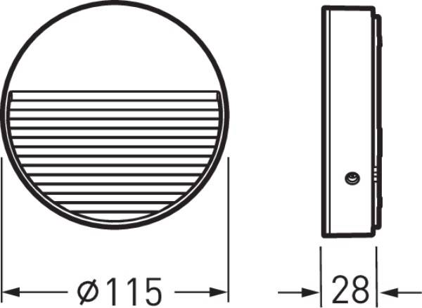 Trilux Invego Circ #7388350 7388350 LED-Wandleuchte 5W LED Anthrazit