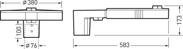 Trilux Publisca P3 #7646340 7646340 LED-Aufsatzleuchte LED ohne 37W Anthrazit