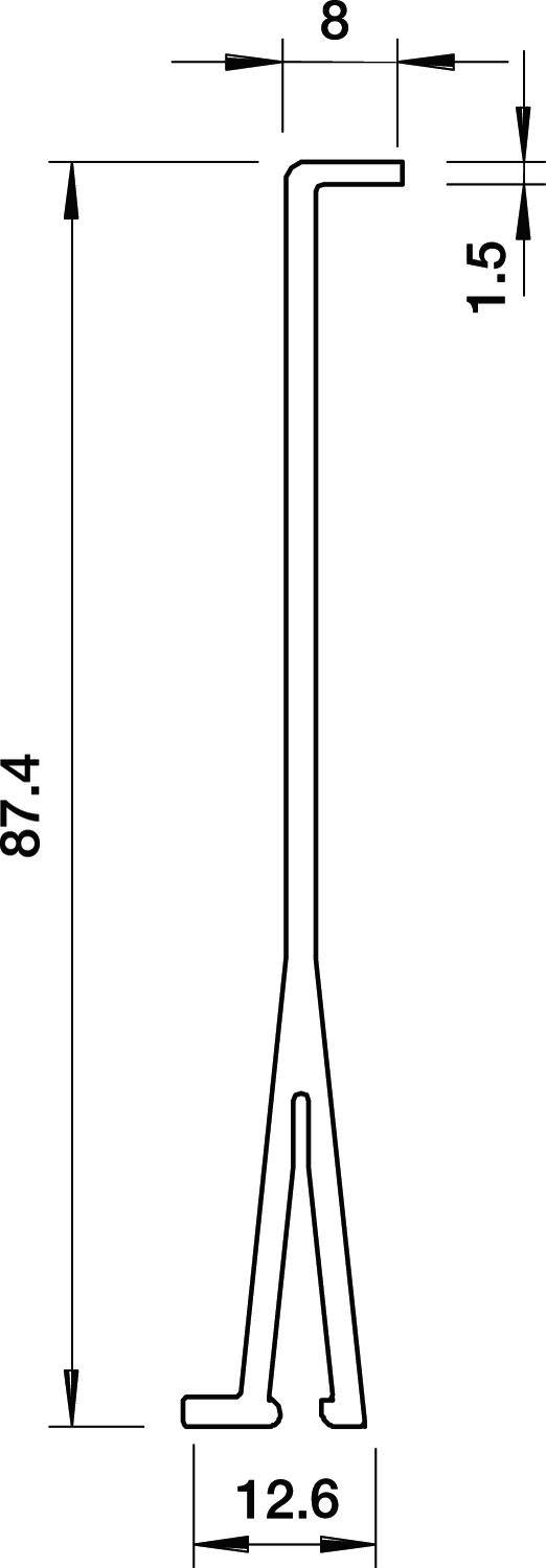OBO Bettermann 6026990 Trennsteg 2m Grau