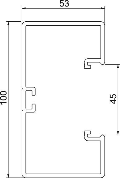 OBO Bettermann 6113002 Brüstungskanal (L x B) 2000mm x 100mm 1 St. Grau