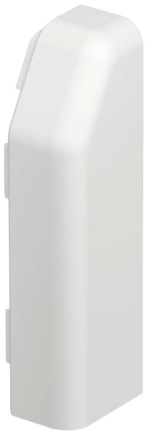 Weiße, gebogene Kunststoffabdeckung mit glatter Oberfläche.