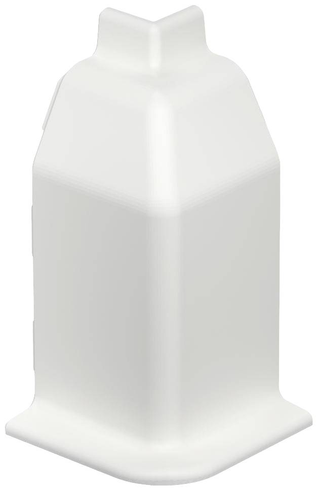 Eine weiße, leere Getränkekarton-Verpackung ohne Etikett oder Text, steht aufrecht auf einem weißen Hintergrund.