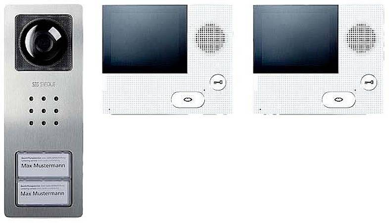 Siedle SET CVB 850-2 E/W Türsprechanlage Silber, Weiß