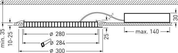 Trilux 7571140 AviellaC09OA#7571140 LED-Einbauleuchte LED ohne 30W Weiß