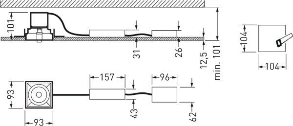 Trilux 9002020700 SNS QT3 #9002020700 LED-Einbauleuchte LED ohne 14W Weiß