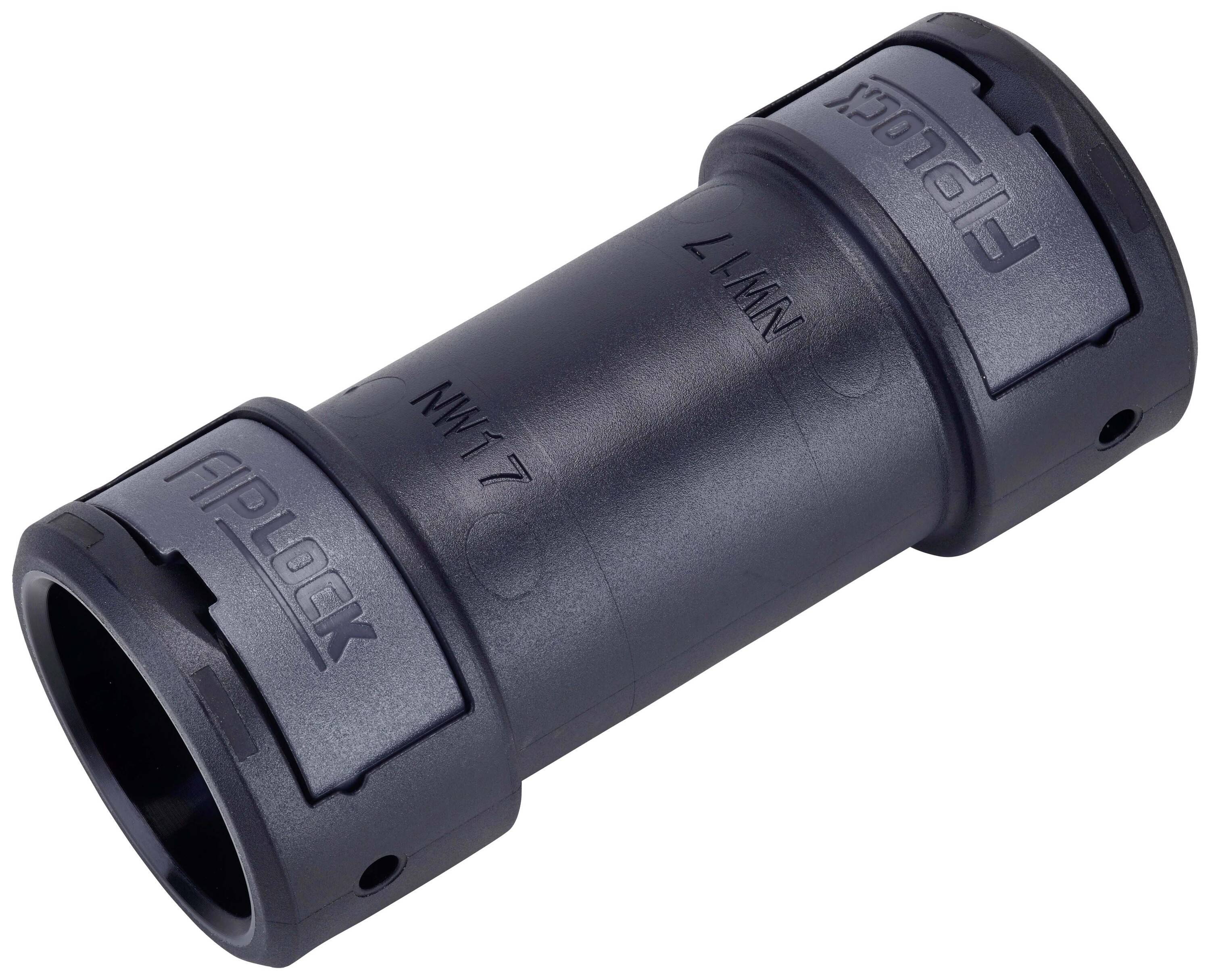 Fränkische Rohrwerke 4891607400 ACPA-12B Wellrohrverbinder Schwarz Gerade 10St.