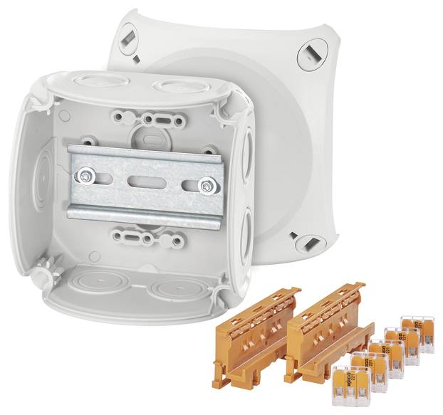 Hensel 62000232 Abzweigkasten (L x B x H) 104 x 104 x 70mm Grau IP66 5St.