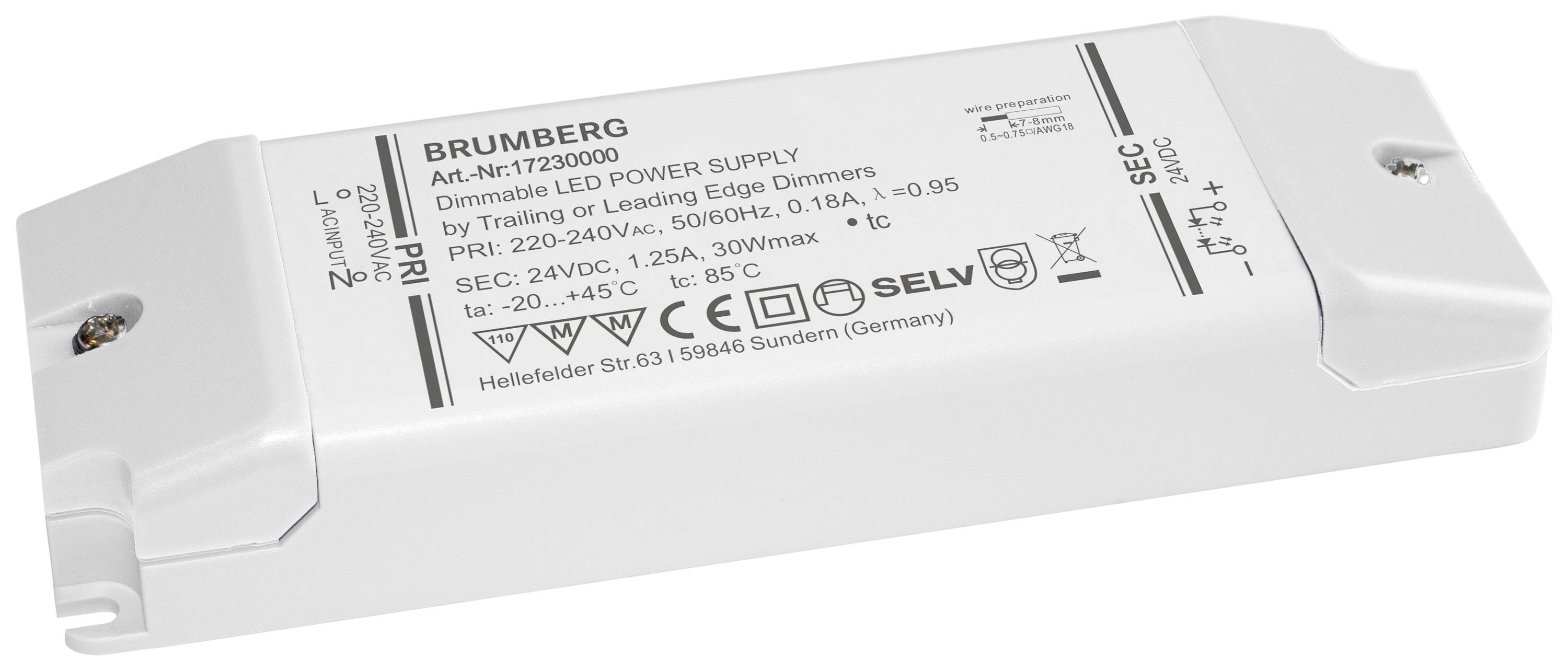Brumberg 17230000 LED-Trafo 30 W 24 V dimmbar 1 St.