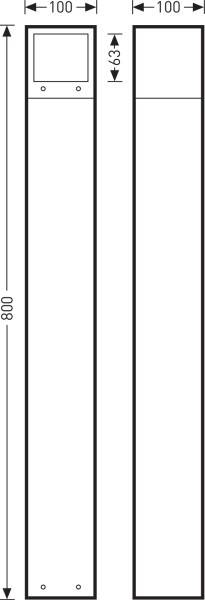 Trilux Skeo Q-B1 #7021540 7021540 LED-Pollerleuchte LED ohne 10.5W Anthrazit