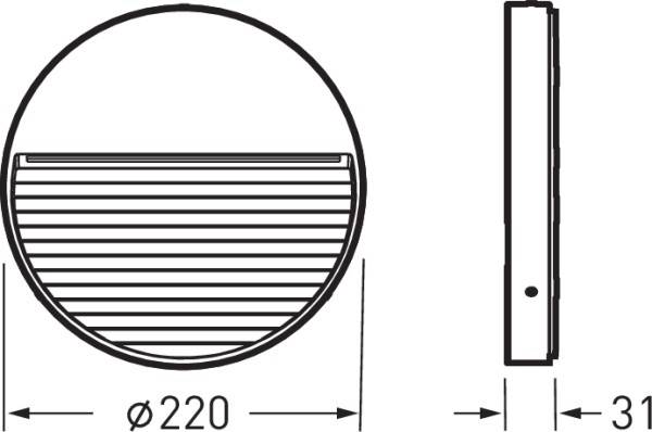 Trilux Invego Circ #7388540 7388540 LED-Wandleuchte 9.7W LED Anthrazit