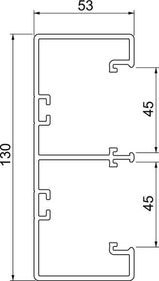 OBO Bettermann 6113202 Brüstungskanal (L x B) 2000mm x 130mm 1 St. Grau