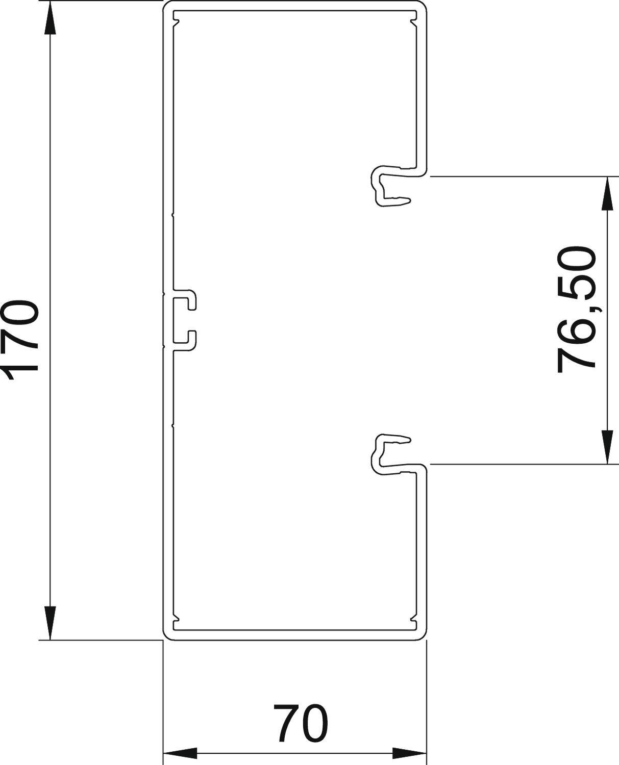 OBO Bettermann 6114300 Brüstungskanal (L x B) 2000mm x 170mm 1 St. Weiß