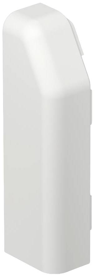 Ein weißes, rechteckiges, gebogenes Objekt, das wie eine Abdeckung oder Schutzhülle aussieht. Es hat eine glatte Oberfläche.