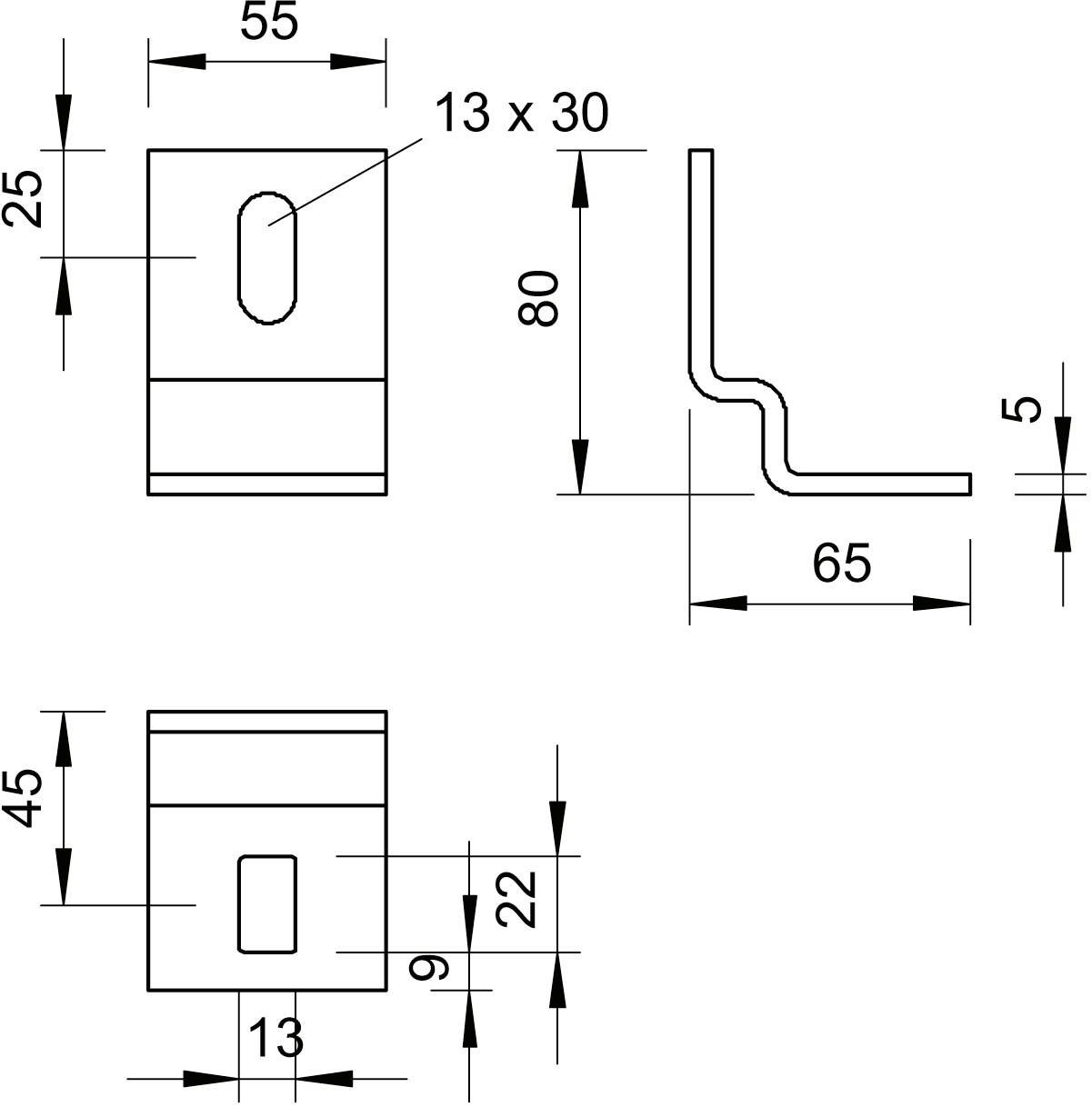 OBO Bettermann 6479383 Befestigungswinkel 10St.