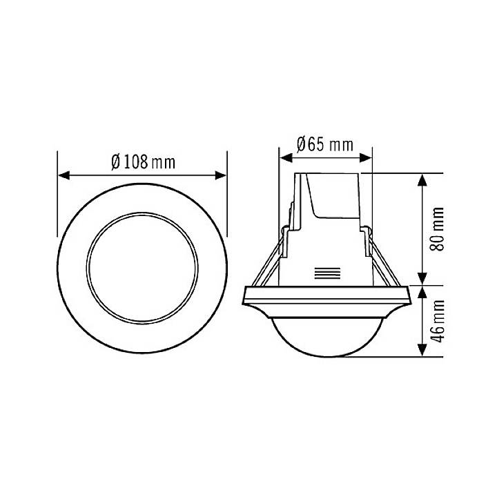 ESYLUX EP10428272 Unterputz Decken-Präsenzmelder Weiß