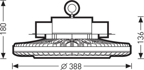 Trilux Ondo TB #6574851 6574851 LED-Hallenstrahler LED ohne 95 W Silber