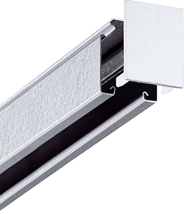 Aluminium-Profil mit rechteckiger Abdeckung, geeignet zur Befestigung von LED-Lichtleisten für eine saubere, moderne Beleuchtungslösung.