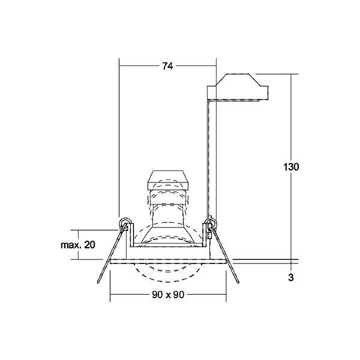 Brumberg 36455680 36455680 Einbauleuchte GU10 50W Silber
