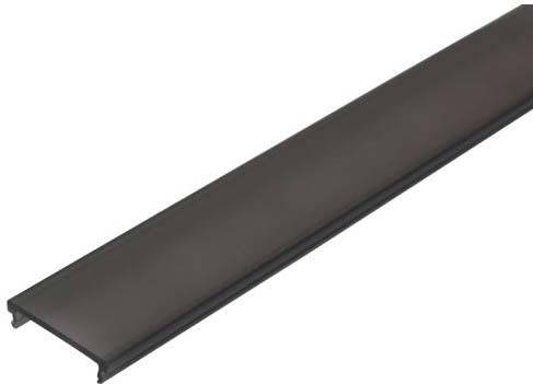 Ein schwarzer Gummiprofildichtung, rechteckig und flach, um Kanten abzudichten oder zu schützen.