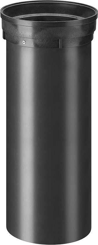Einfaches Foto einer mattschwarzen zylindrischen Form ohne erkennbare Details oder Muster.