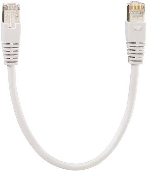 Rutenbeck 21500330 RJ45 Netzwerkkabel, Patchkabel CAT 6a S/FTP 3.00 m Grau Flammwidrig 1 St.