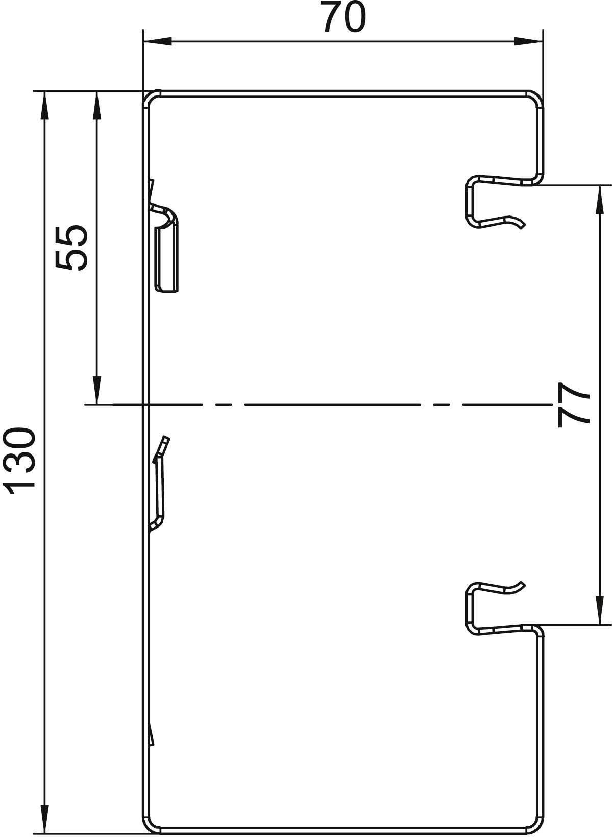 OBO Bettermann 6277403 Brüstungskanal (L x B) 2000mm x 130mm 1St.