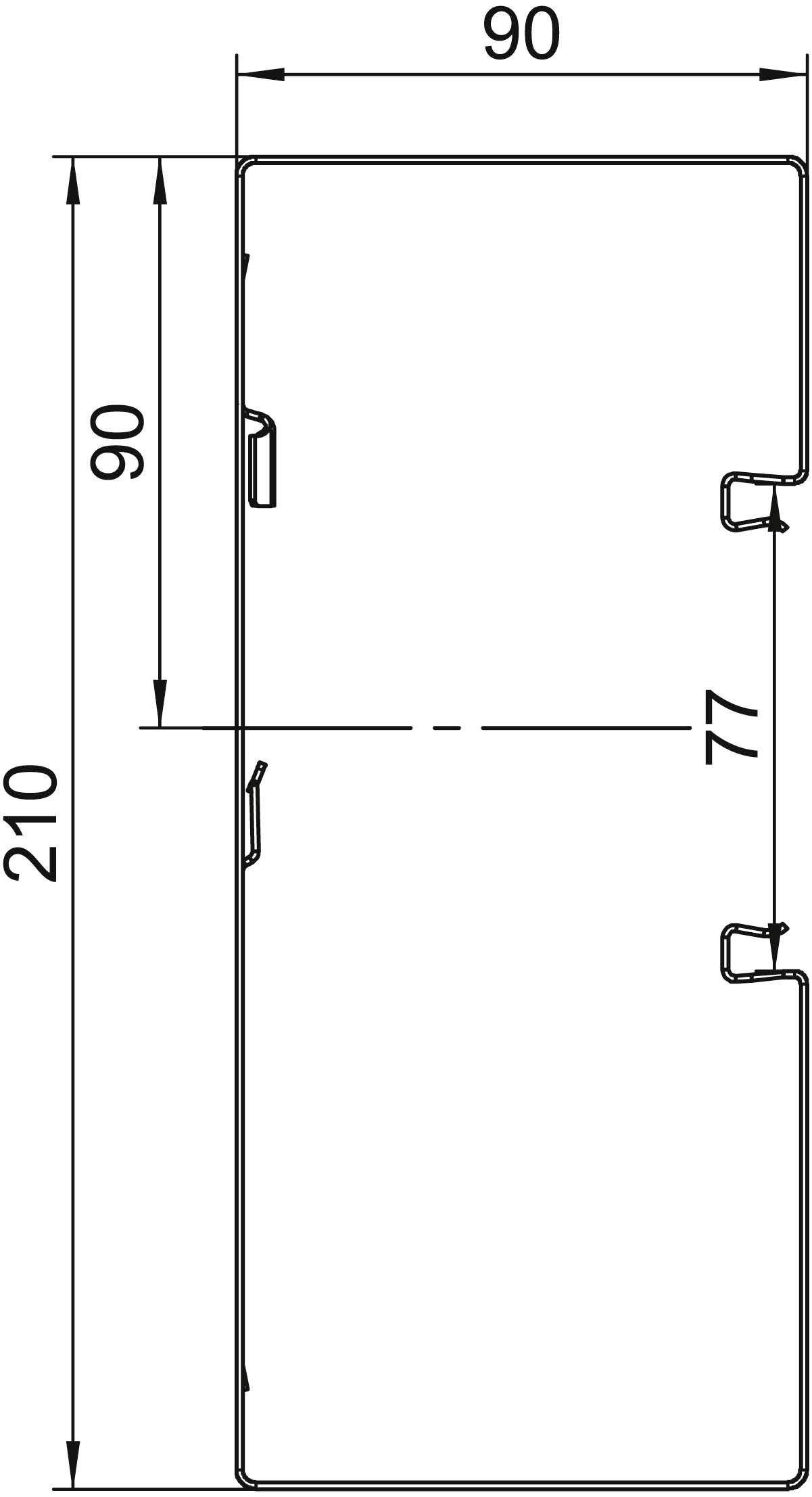 OBO Bettermann 6278103 Brüstungskanal (L x B) 2000mm x 210mm 3St.
